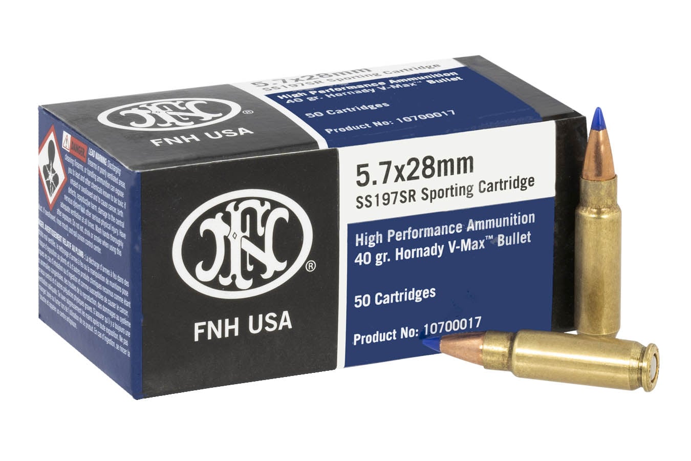 FNH 5.7x28mm 40gr Hornady V-Max High Performance 50/Box